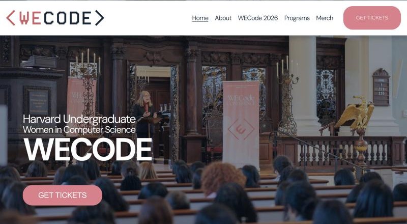 Harvard WECode conference homepage: Harvard Undergraduate Women in Computer Science